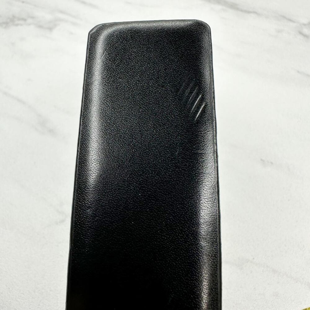 Mens Black and Brown Reversible Belt Silver Buckle Size 44 โจ - Picture 13 of 13